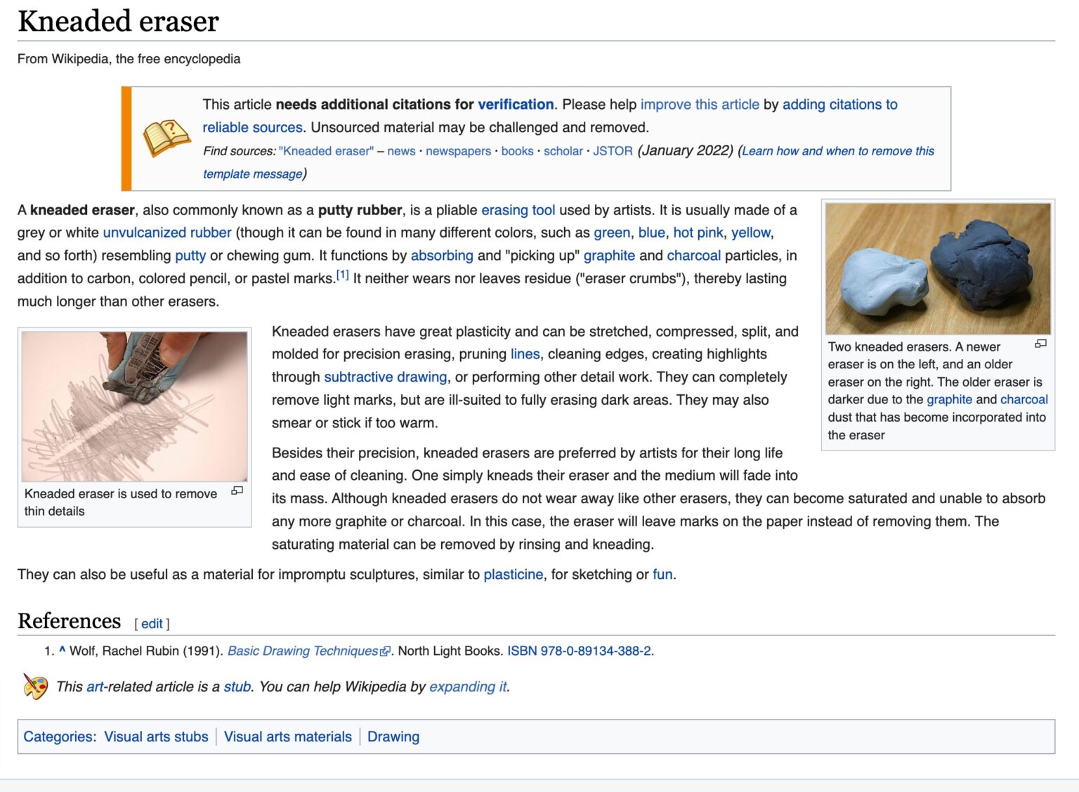 Kneaded eraser - Wikipedia